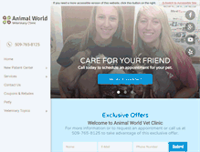 Tablet Screenshot of animalworldvet.com